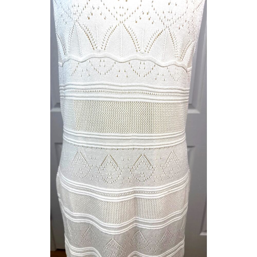 Joie Ivory Lace Knit Halter Maxi Dress M Open Back Boho Autumn Wedding Guest - Picture 4 of 8
